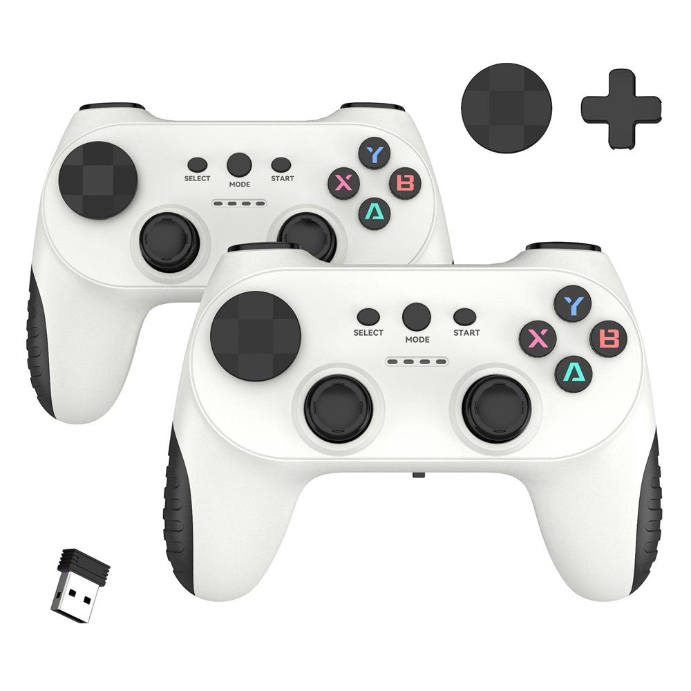 CM-039 Dual Player 2.4G Wireless Controller Gamepad with Interchangeable D-pad for PC Android Smart TV Gaming