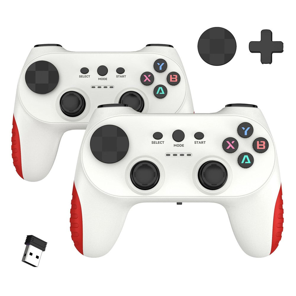 CM-039 Dual Player 2.4G Wireless Controller Gamepad with Interchangeable D-pad for PC Android Smart TV Gaming