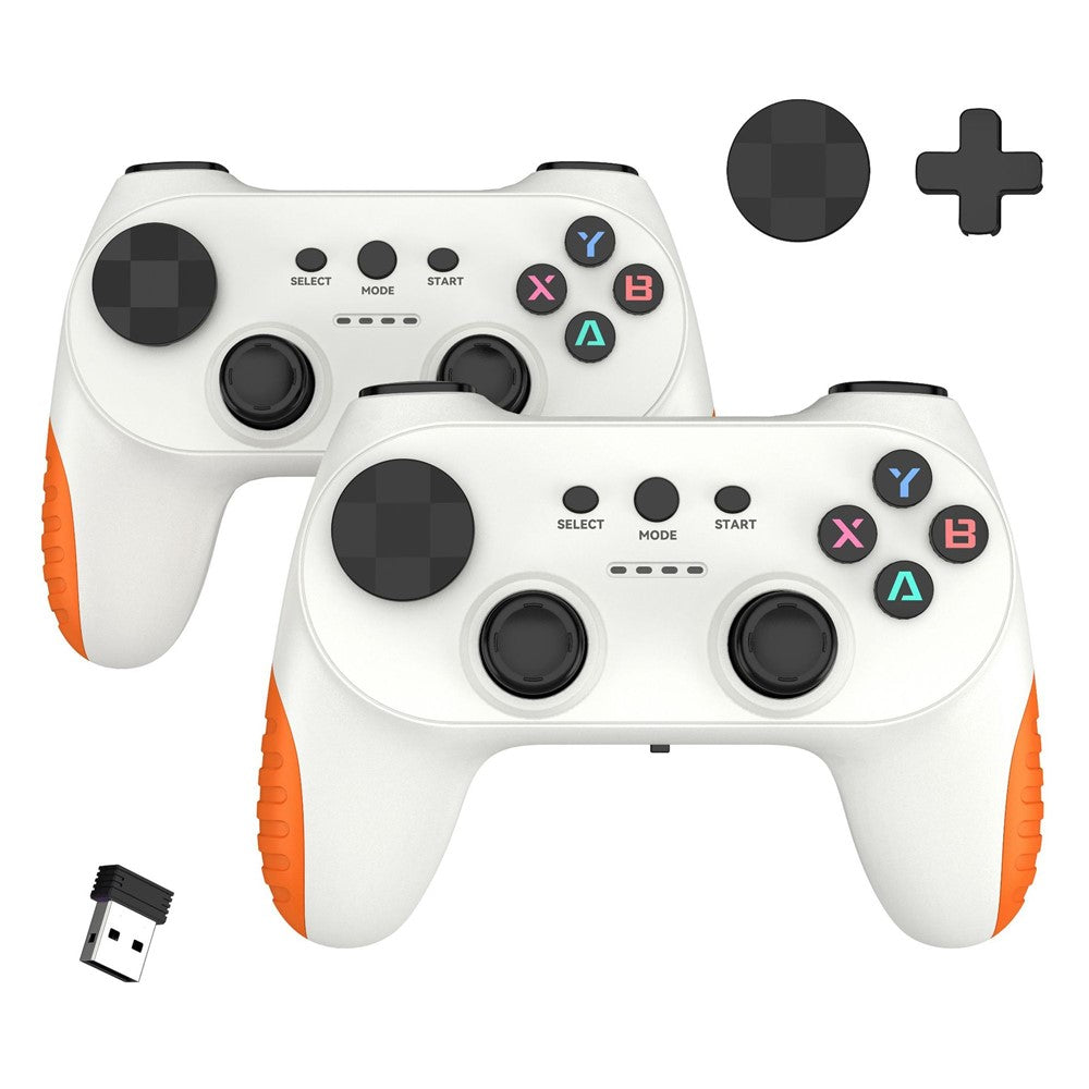CM-039 Dual Player 2.4G Wireless Controller Gamepad with Interchangeable D-pad for PC Android Smart TV Gaming