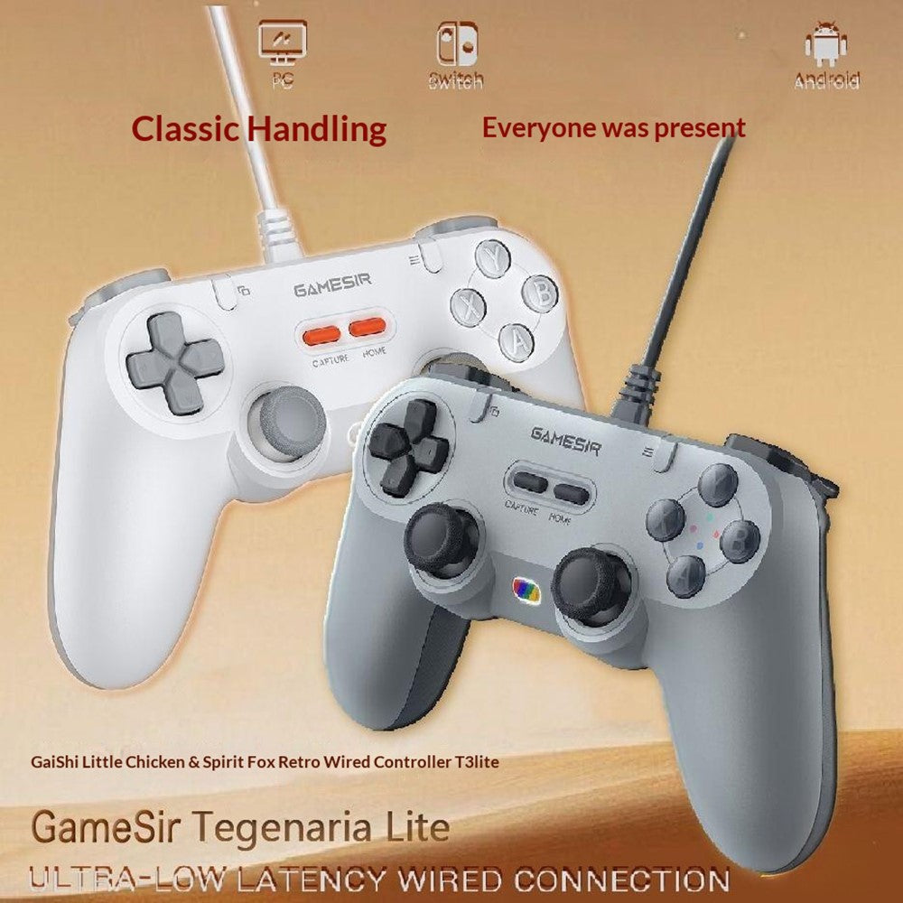 GAMESIR T3 Lite Wired Gaming Controller Hall Effect Sticks Plug and Play for PC / Switch / iOS / Android
