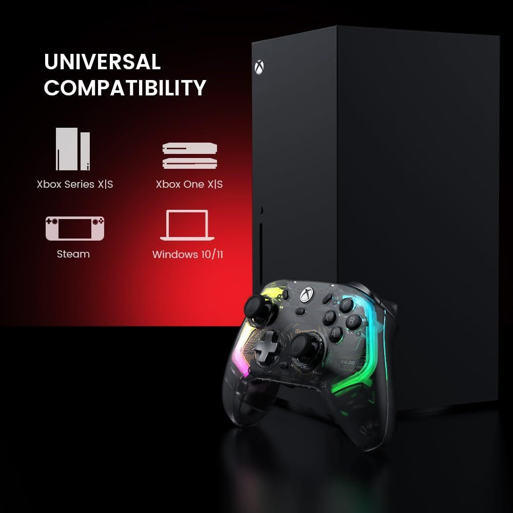 GAMESIR K1 Wired Gaming Controller for Xbox One / Series X / S / PC Hall Effect Transparent RGB Design