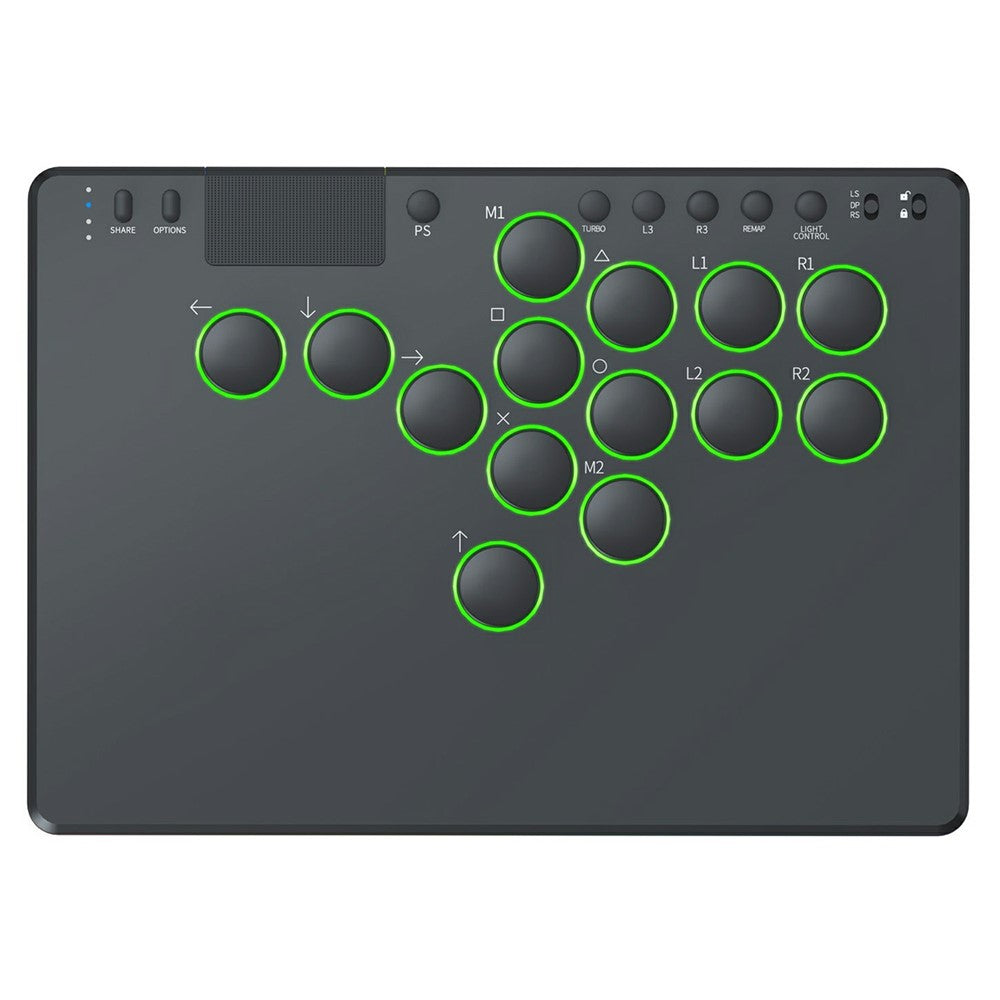 D114 14-Key Red Switch Arcade Keyboard with Touchpad for Sony PlayStation 4 / Nintendo Switch / PC