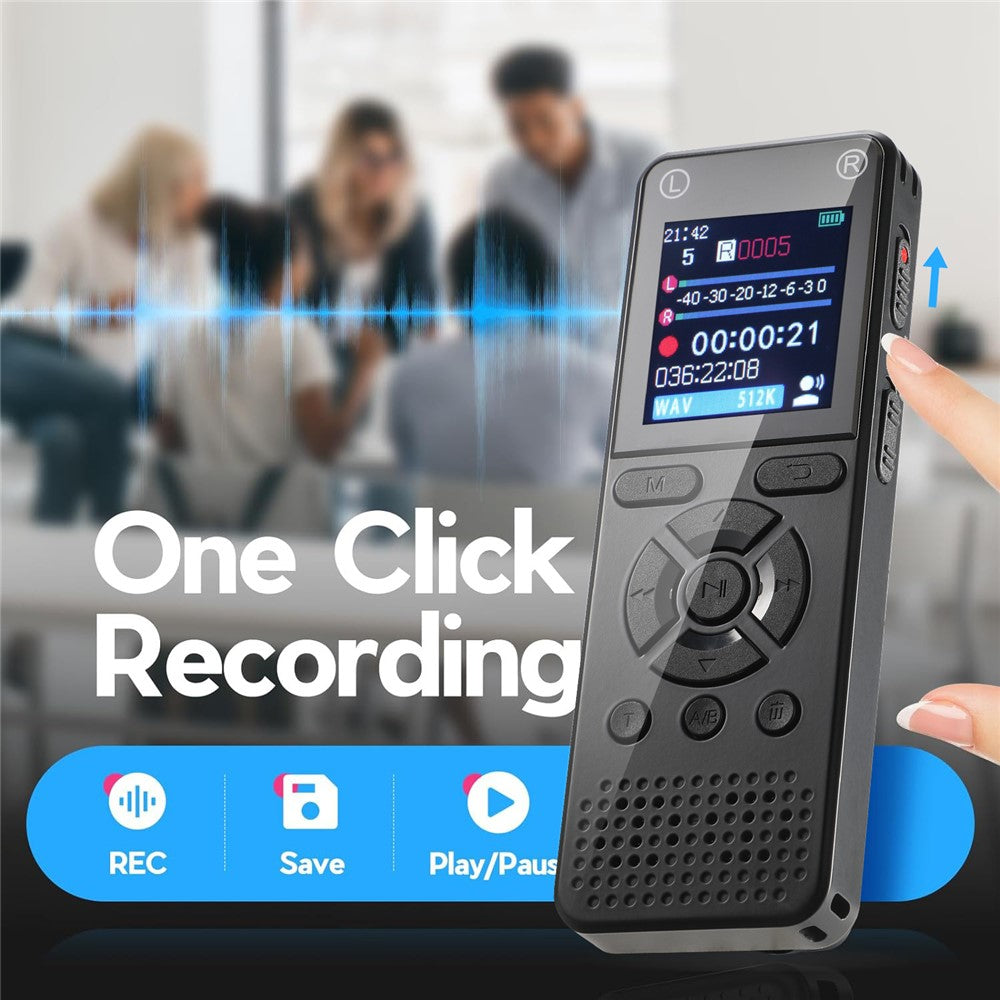T51 Digital Voice Recorder without Memory Noise Reduction 1.44 Inch TFT Screen MP3 Player