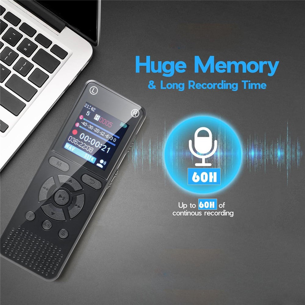 T51 Digital Voice Recorder without Memory Noise Reduction 1.44 Inch TFT Screen MP3 Player