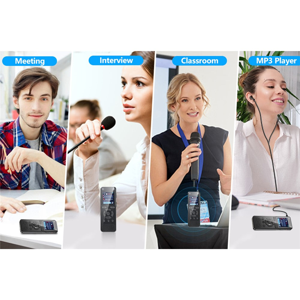 T51 Digital Voice Recorder without Memory Noise Reduction 1.44 Inch TFT Screen MP3 Player