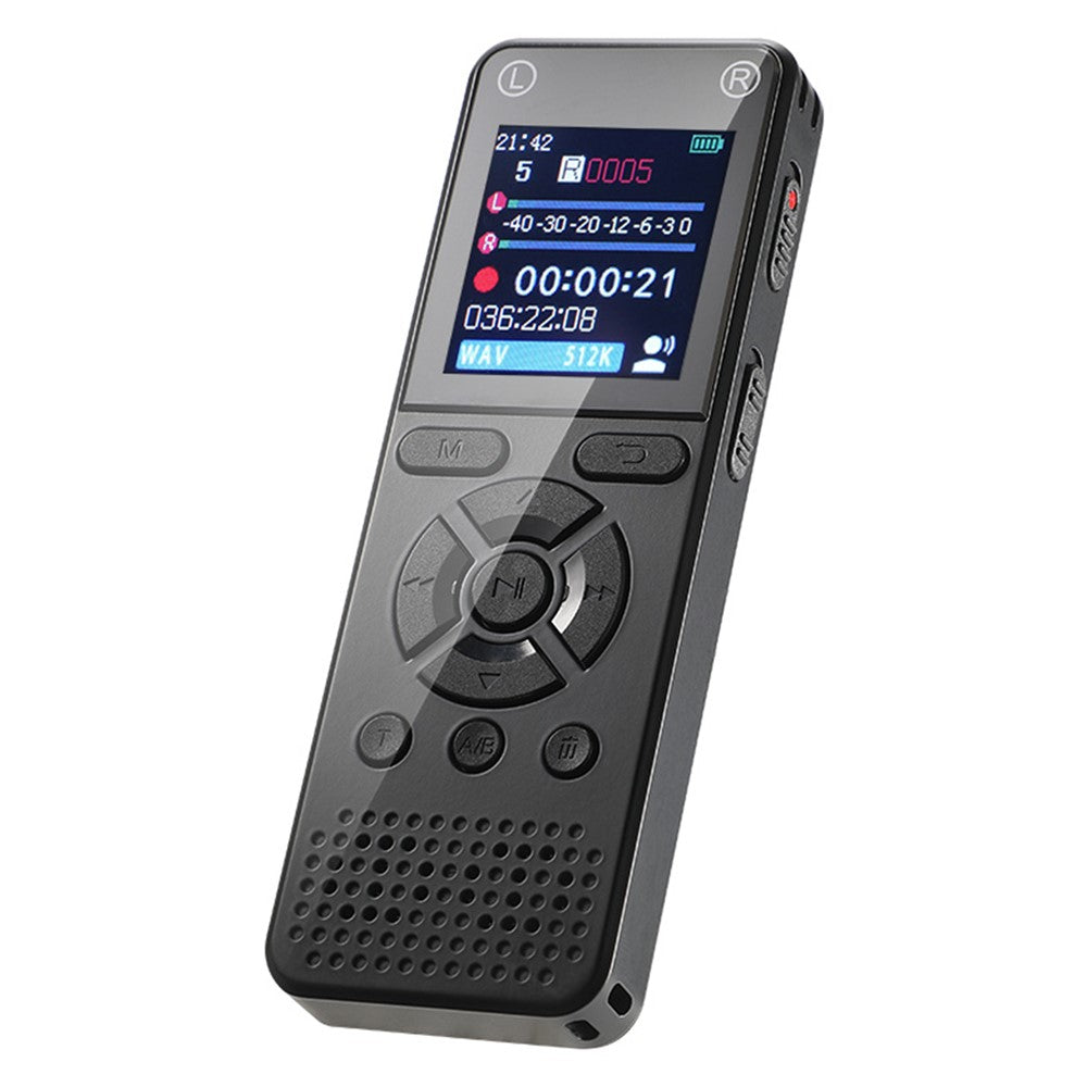 T51 Digital Voice Recorder Built-in 8GB Memory Noise Reduction 1.44 Inch TFT Screen MP3 Player