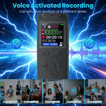 T53 Portable Voice Recorder Built-in 8GB Memory Noise Reduction 1.44 Inch TFT Screen MP3 Player
