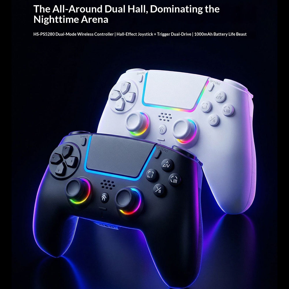 HS-PS5250 Bluetooth-compatible Wireless Game Controller with Hall Effect Triggers 6-Axis Gyro for Sony PlayStation 5/PC