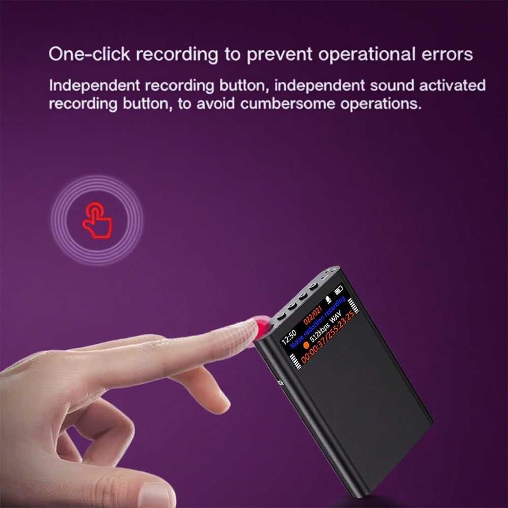 DVR25 32GB Magnetic Voice Activated Recorder AI Noise Reduction USB-C Audio Recorder for Meetings