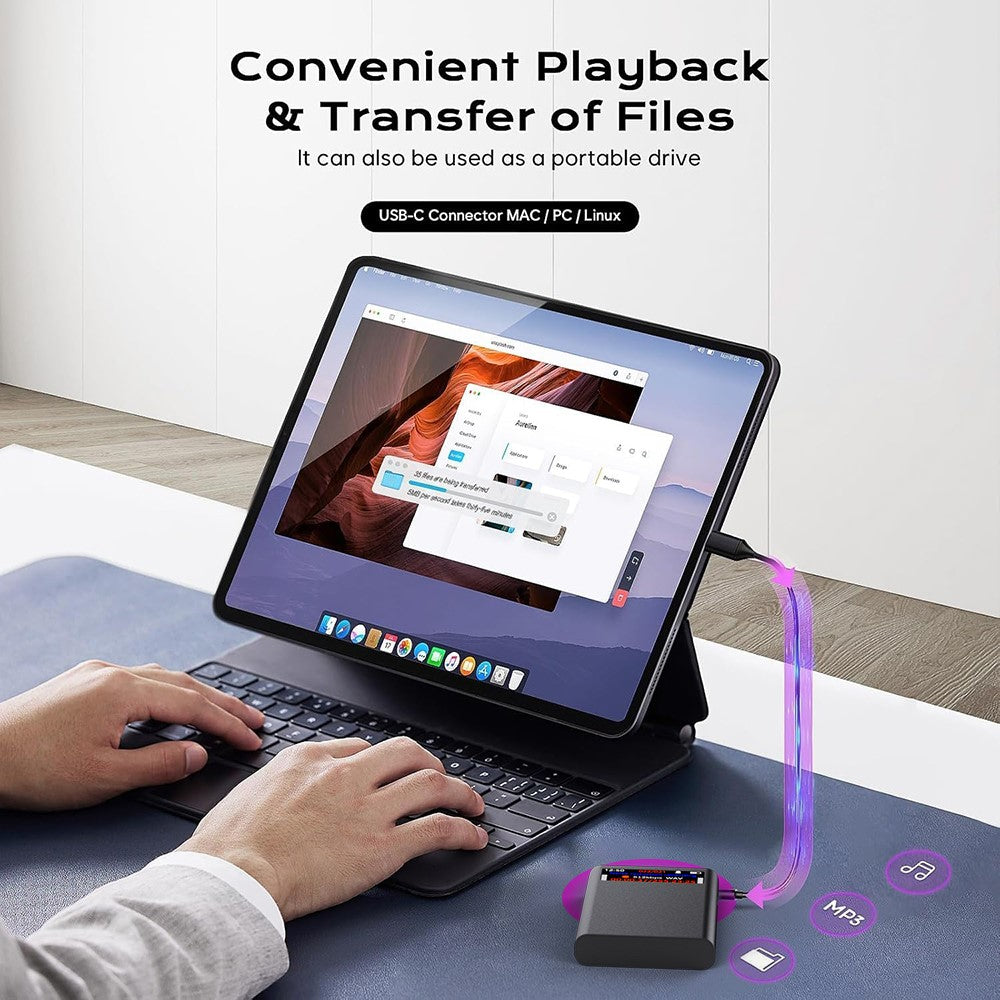 DVR25 128GB Magnetisk Stemmeaktiveret Optager AI Støjreduktion USB-C Lydoptager til Møder