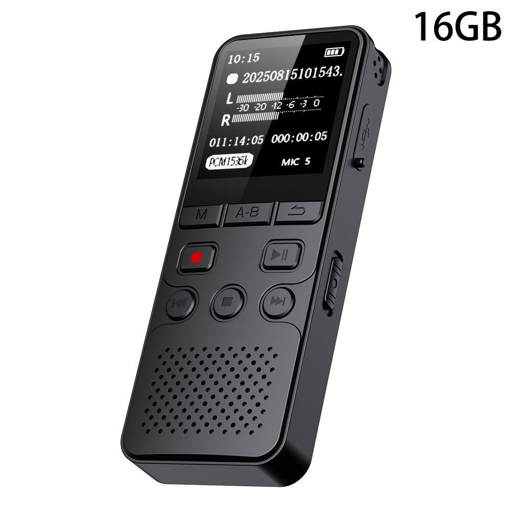 P329 16GB Digital Voice Recorder 1.4 inch 1536Kbps PCM Noise Reduction Audio Recorder