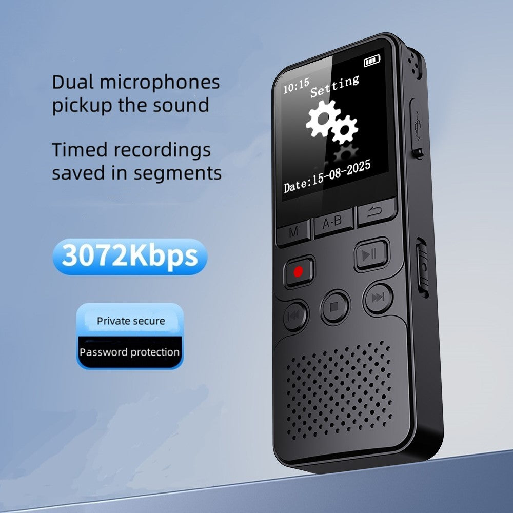 P329 16GB Digital Voice Recorder 1.4 inch 1536Kbps PCM Noise Reduction Audio Recorder