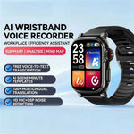 R6566 32GB AI Voice Recorder Watch 2.01 inch Touchscreen Bluetooth-compatible 5.3 AI Transcription Recorder