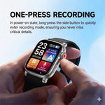 R6566 64GB AI Voice Recorder Watch 2.01 inch Touchscreen Bluetooth-compatible 5.3 AI Transcription Recorder