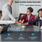 UP-11 64GB AI Voice Recorder Real-Time Speech-to-Text 108-Language Translation Bluetooth-compatible Recorder for Meetings and Interviews
