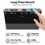 UP-11 64GB AI Voice Recorder Real-Time Speech-to-Text 108-Language Translation Bluetooth-compatible Recorder for Meetings and Interviews