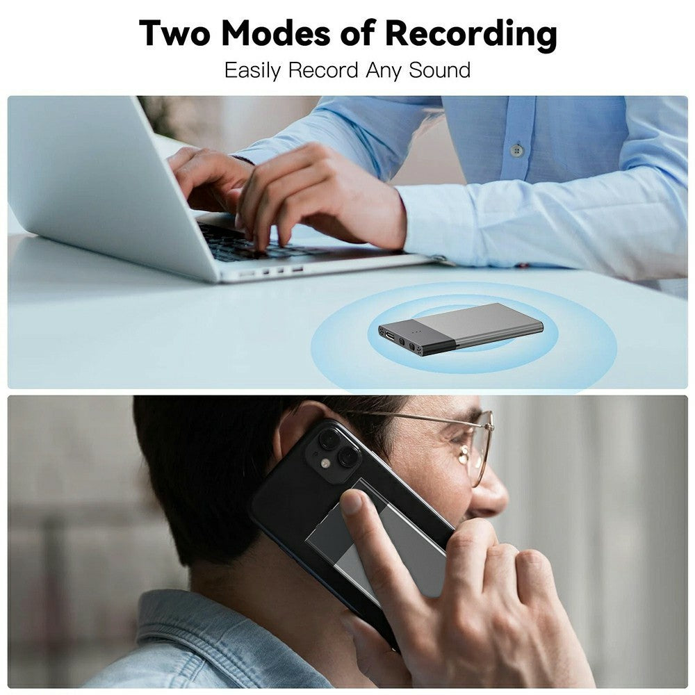 UP-11 64GB AI Voice Recorder Real-Time Speech-to-Text 108-Language Translation Bluetooth-compatible Recorder for Meetings and Interviews
