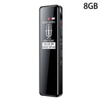 8 GB digital stemmeoptager med 0,96" TFT-skærm, 360-graders panorama-mikrofon og lydoptager