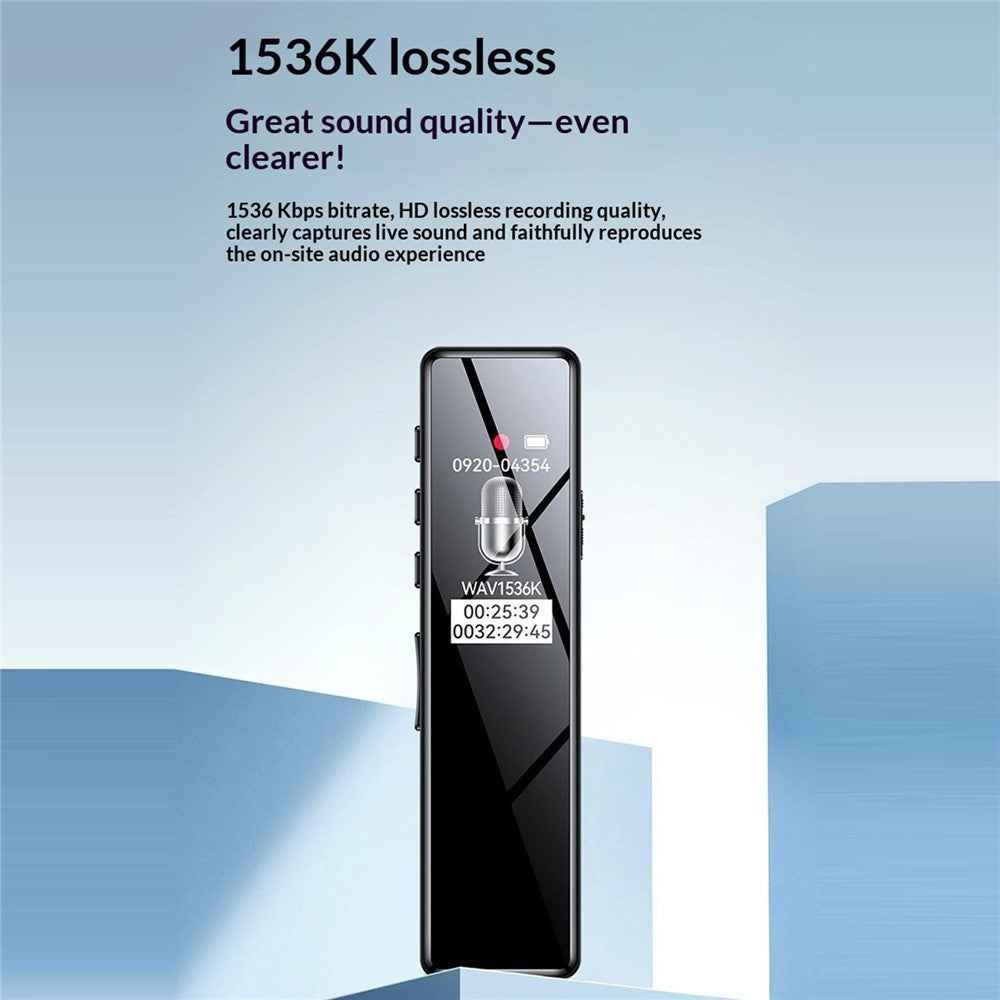 8830 32GB Digital Voice Recorder 0.96-Inch TFT Display 360-Degree Panoramic Microphone Audio Recorder