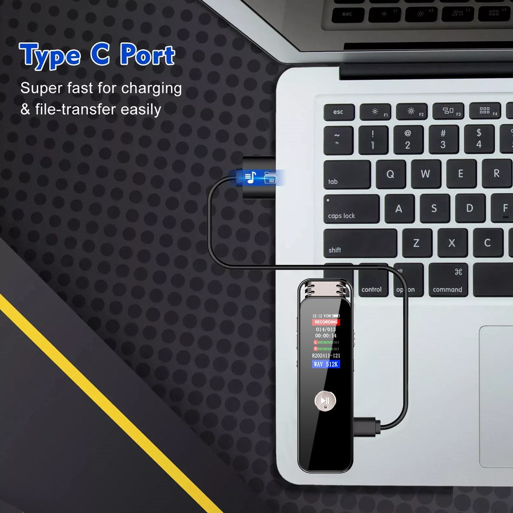 8835 32GB Digital Voice Recorder Dual Microphone Noise Reduction Recorder for Business Meetings Interviews