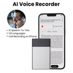 UP-11 32GB AI-stemmeoptager Realtids tale til tekst 108-sprogs oversættelse Bluetooth-kompatibel optager til møder og interviews
