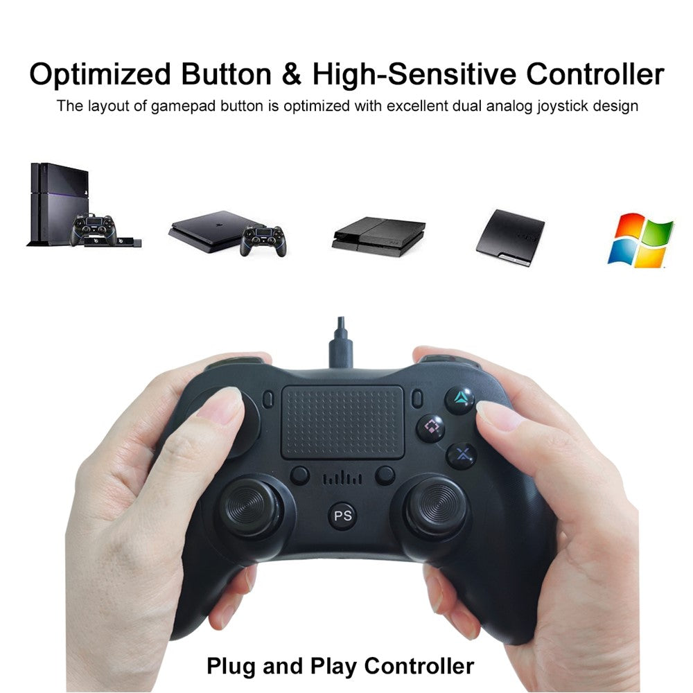MB-P912w Wired Gamepad Dual Analog Game Joystick Controller Gaming Gamepad for PS4