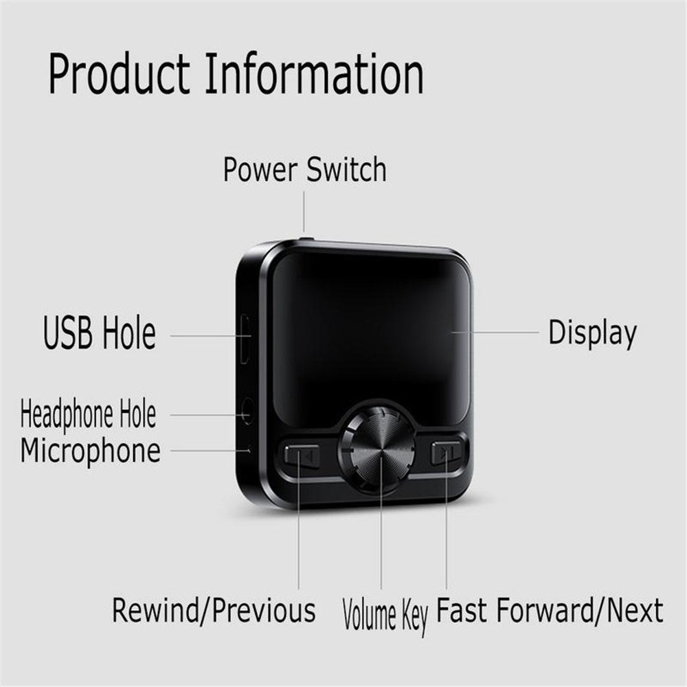 M9 8GB Mini Audio Recorder Portable Bluetooth-compatible MP3 Music Player Digital Voice Recorder