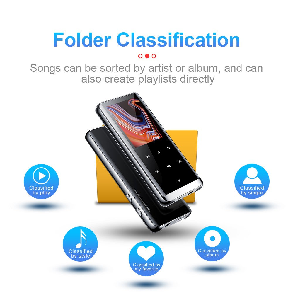 M13 32GB Portable Audio Recorder 1.5 inch Screen Bluetooth-compatible MP3 Video Pictures Viewing FM Radio E-book Reader Voice Activated Voice Recorder