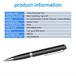 Q96 32GB Writeable Digital Voice Recorder Pen Audio Recording Dictaphone with Back Clip Design