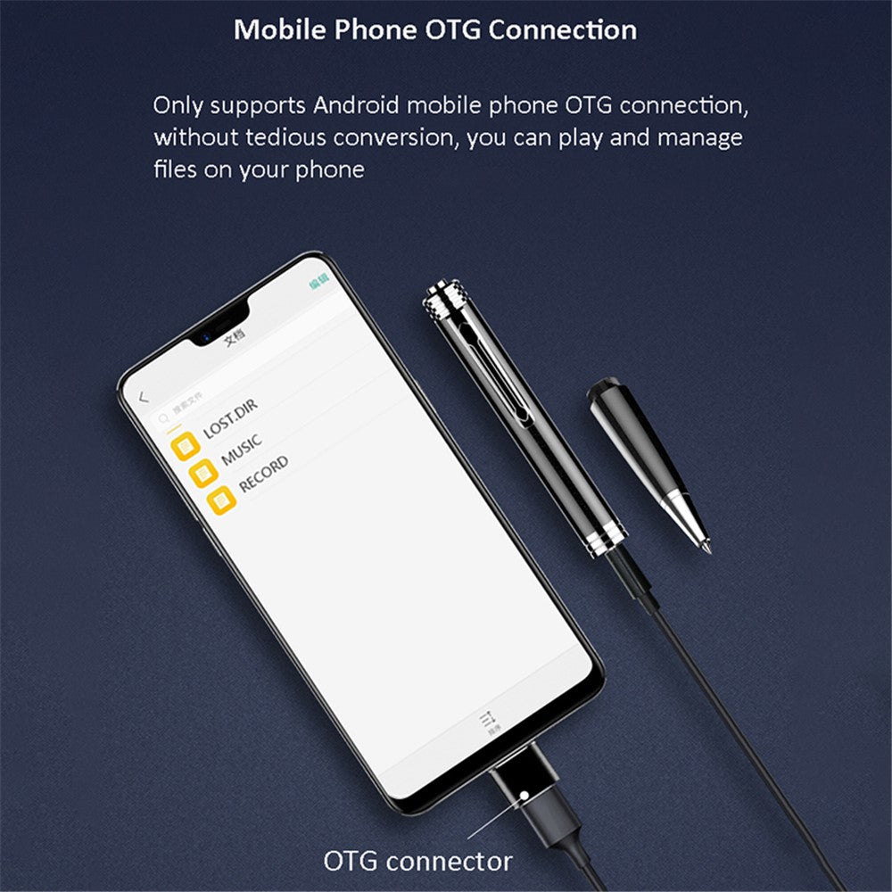 Q80 32GB Portable Audio Voice Recorder Writeable Recording Pen Digital Dictaphone MP3 Player