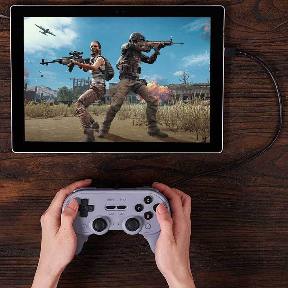 8BITDO Pro 2 Wired Controller Steam Game Console Gamepad with Modifiable Vibration for Nintendo Switch/Windows