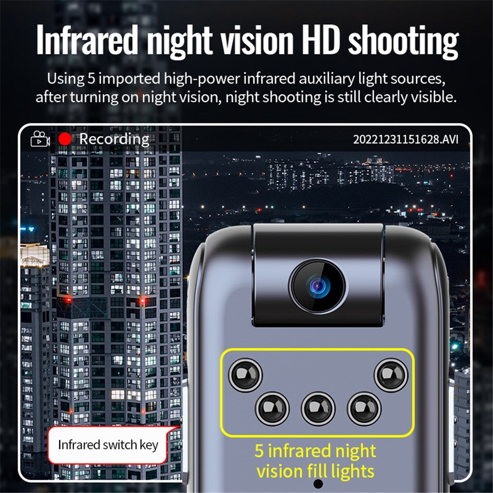 V13 32G Night Vision Voice Recorder 1080P HD Lens Intelligent Motion Detection Recording Camcorder