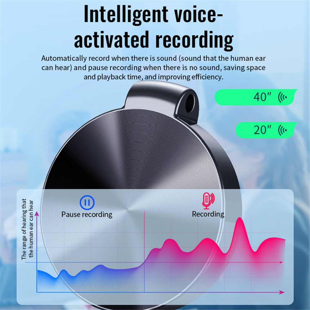 S30+ 32GB Key Holder Voice Recorder HD Noise Reduction Voice Activated Dictaphone with MP3 Player U Disk Function