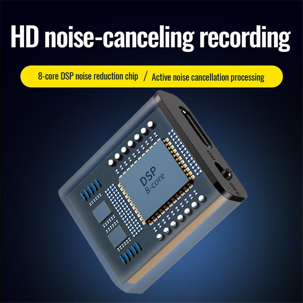 Q8 8GB Noise Cancelling Mini Voice Recorder Voice Activated Recorder MP3 Player with OTG Function