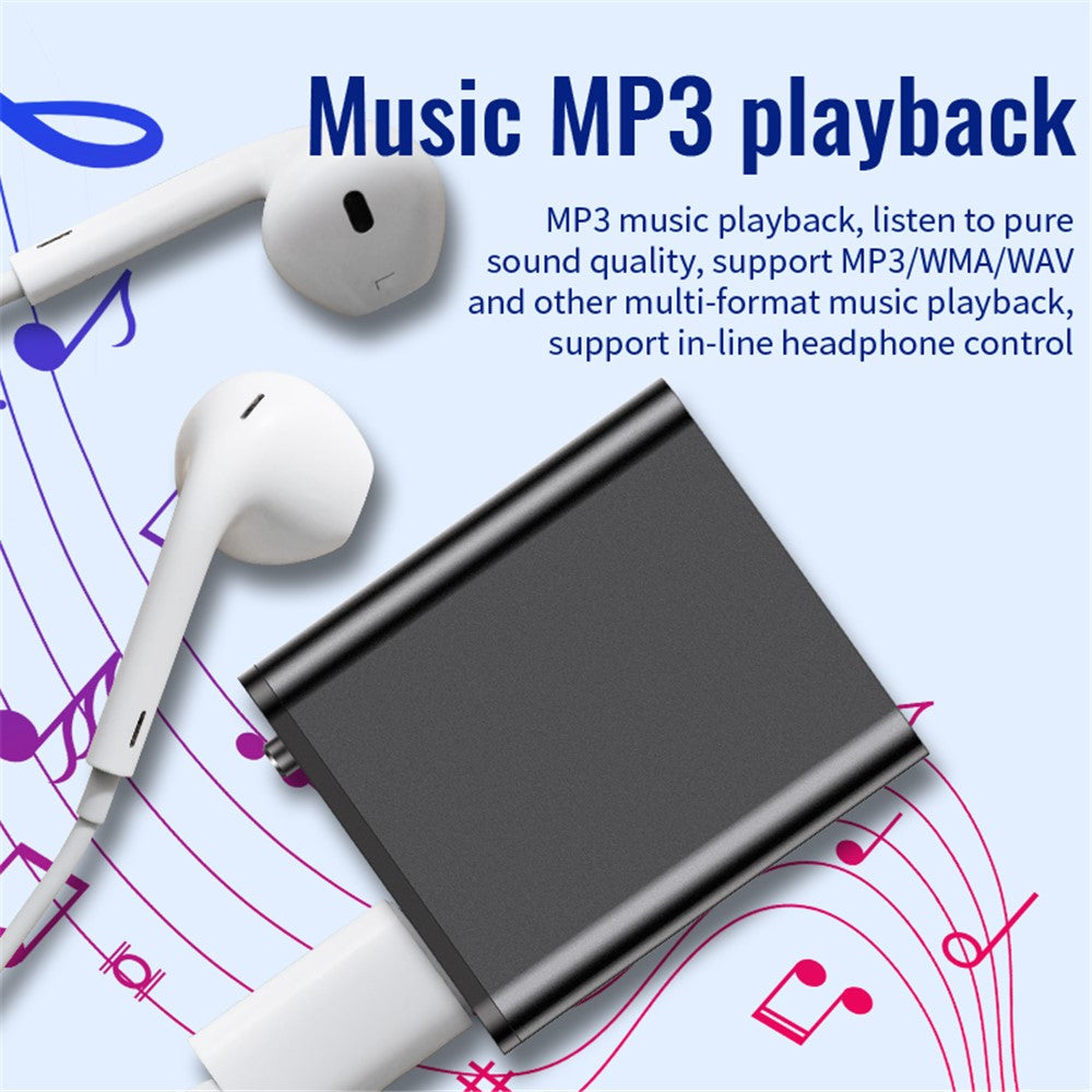 Q8 8GB Noise Cancelling Mini Voice Recorder Voice Activated Recorder MP3 Player with OTG Function