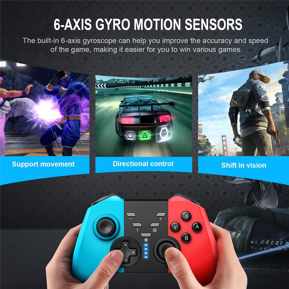 8592 Wireless Gaming Controller for Switch Bluetooth-compatible Gamepad Supports Wake-up SWH Console with Dual-Vibration
