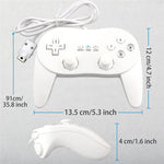 8553 Gamepad for Nintendo Wii, WiiU Game Console Wired Controller with 1.1m Cable