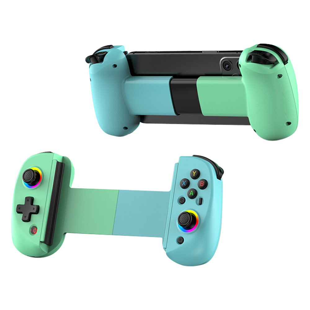 D8 Cell Phones Stretchable Controller Wireless Bluetooth-compatible Gamepad with RGB Light for PS3, PS4, Nintendo Switch