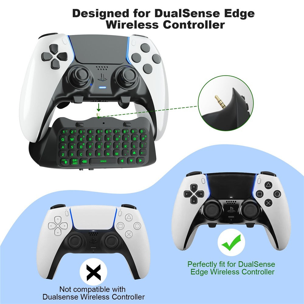 JYS P5172 For Sony PS5 DualSense Edge Controller Wireless Bluetooth-compatible External Keyboard Portable Gamepad Keyboard