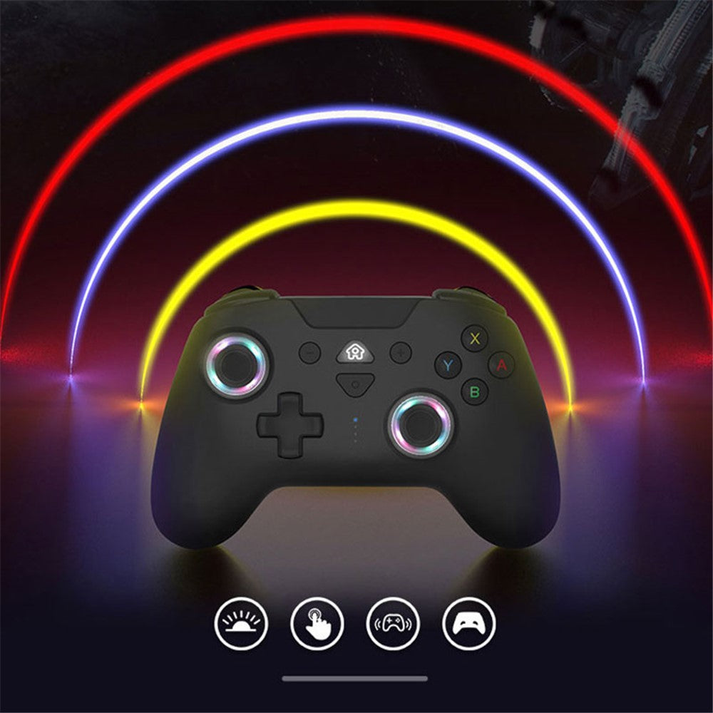 TOPWOLF Wireless Bluetooth-compatible Game Controller with RGB Lights for Nintendo Switch / PC / iOS / Android