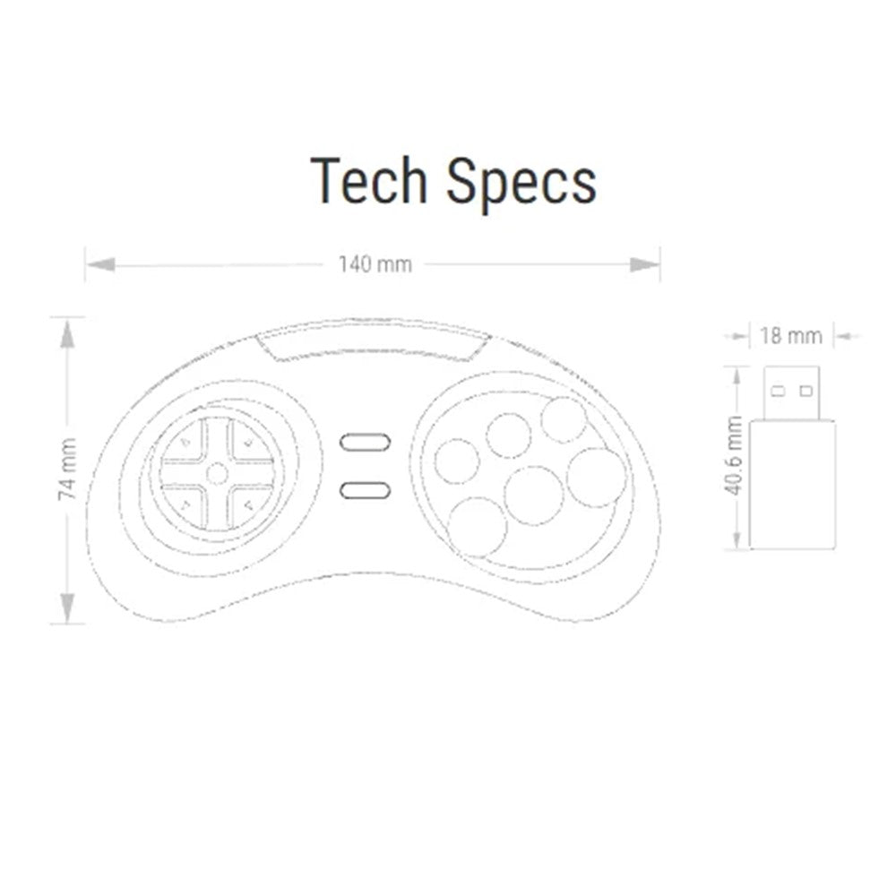 RETROFLAG For Nintendo Switch / MD Mini / Computer 2.4G Gamepad Wireless Game Controller
