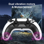 TOPWOLF HS-PS4252 For PS4 Bluetooth-compatible Controller PC Programmable Dual Vibration Gamepad