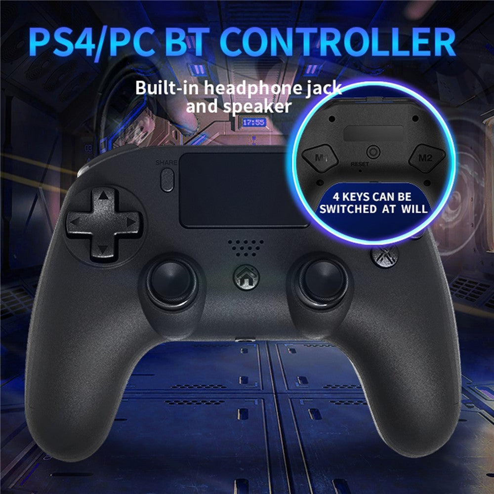 TOPWOLF HS-PS4256 Wireless Controller for PS4 Dual Vibration Programmable Bluetooth-compatible Game Console