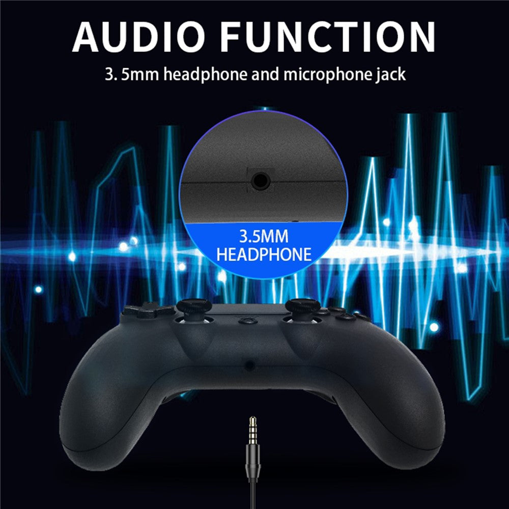 TOPWOLF HS-PS4256 Wireless Controller for PS4 Dual Vibration Programmable Bluetooth-compatible Game Console
