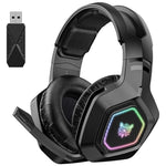 ONIKUMA B100 2.4G Wireless / Bluetooth-compatible 5.3 / Wired Over-ear Headset RGB Light E-sports Gaming Headphone