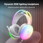 ONIKUMA X25 3,5 mm + USB Kablet Over-Ear E-Sport Hovedtelefon Piger Gaming Headset med RGB-lys