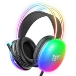 ONIKUMA X25 3,5 mm + USB Kablet Over-Ear E-Sport Hovedtelefon Piger Gaming Headset med RGB-lys