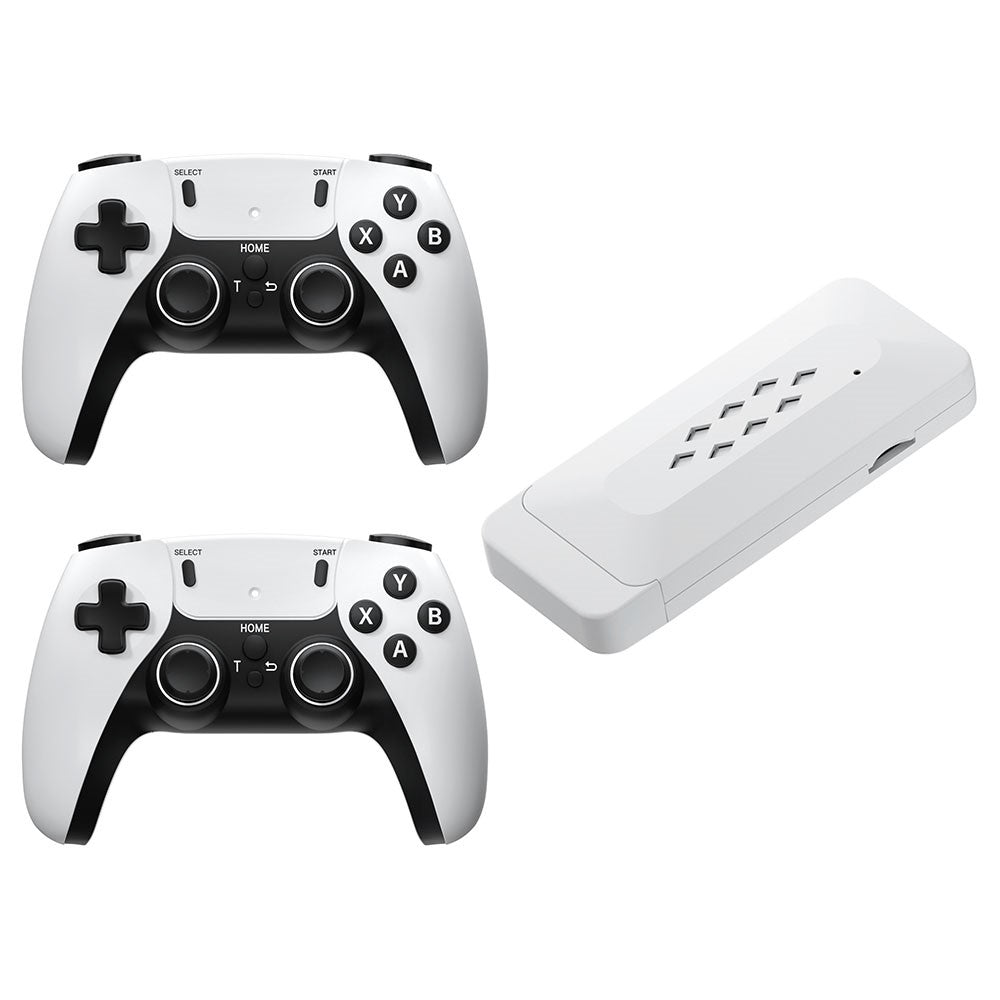 m22 Game Stick 4K, Dual 2.4G Wireless Game Controllers with 128G 30000+ Games for TV