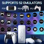 m22 Game Stick 4K, Dual 2.4G Wireless Game Controllers with 64G 30000+ Games for TV