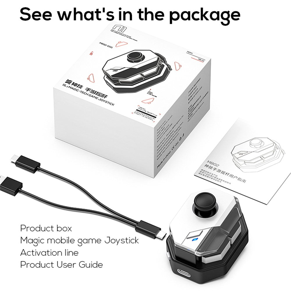 MB02 Mobile Phone Game Joystick Mobile Gaming Controller for iOS 16, Android Phones